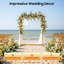 Arche de mariage carrée or 4,9 pi x 6,6 pi, base en métal