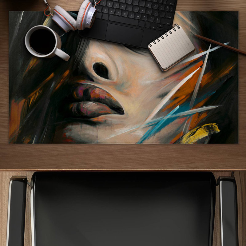 Abstract woman portrait - 14.00"x24.25" Desk mat