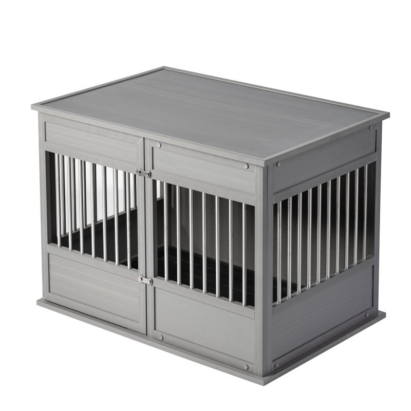 ECOFLEX Horizon Easy Access Dog Crate, Large (27.48" H x 25.98" W x 38.03" D), Gray