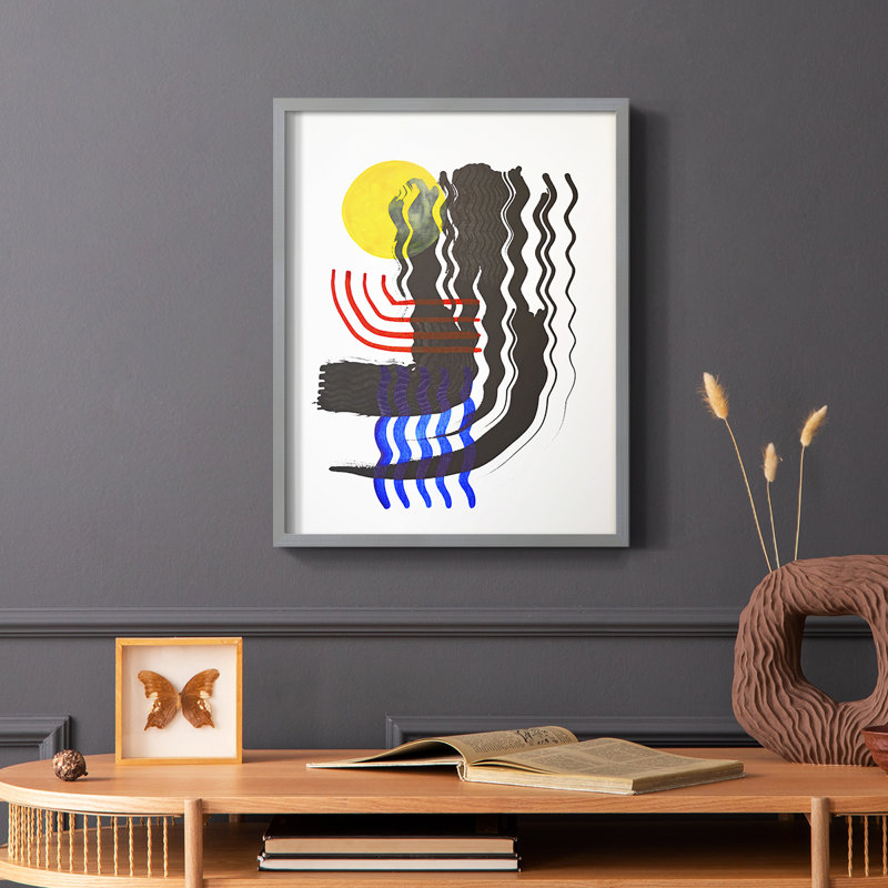Shifting II Framed Print - Solid Wood, Gray Single Picture Framed, 10" H x 8" W