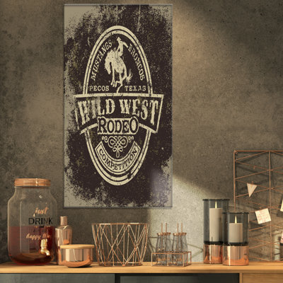 «Wild West Rodeo», reproduction d'art textuel