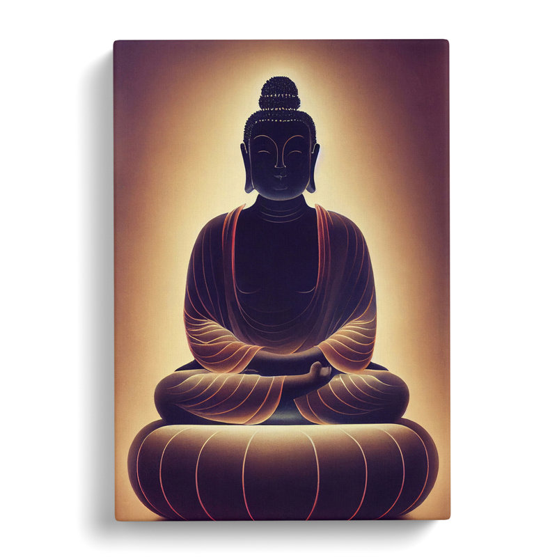 Impressive Buddha - Wrapped Canvas, 50cm H x 35cm W