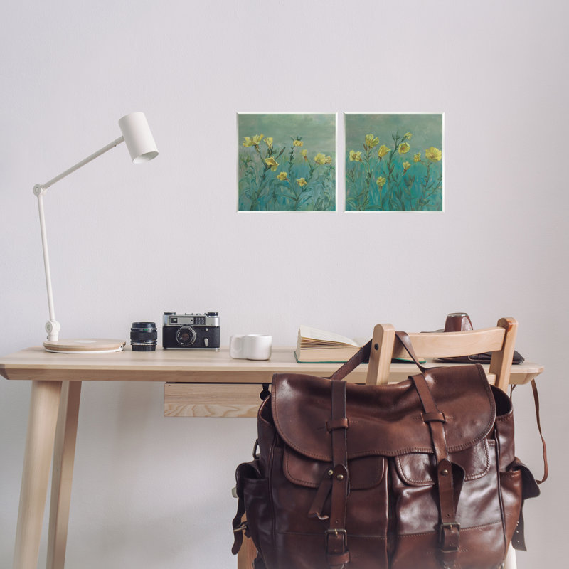 «Evening Primrose Flower déplurling», ensemble de 2 plaques murales par Graham Reynolds