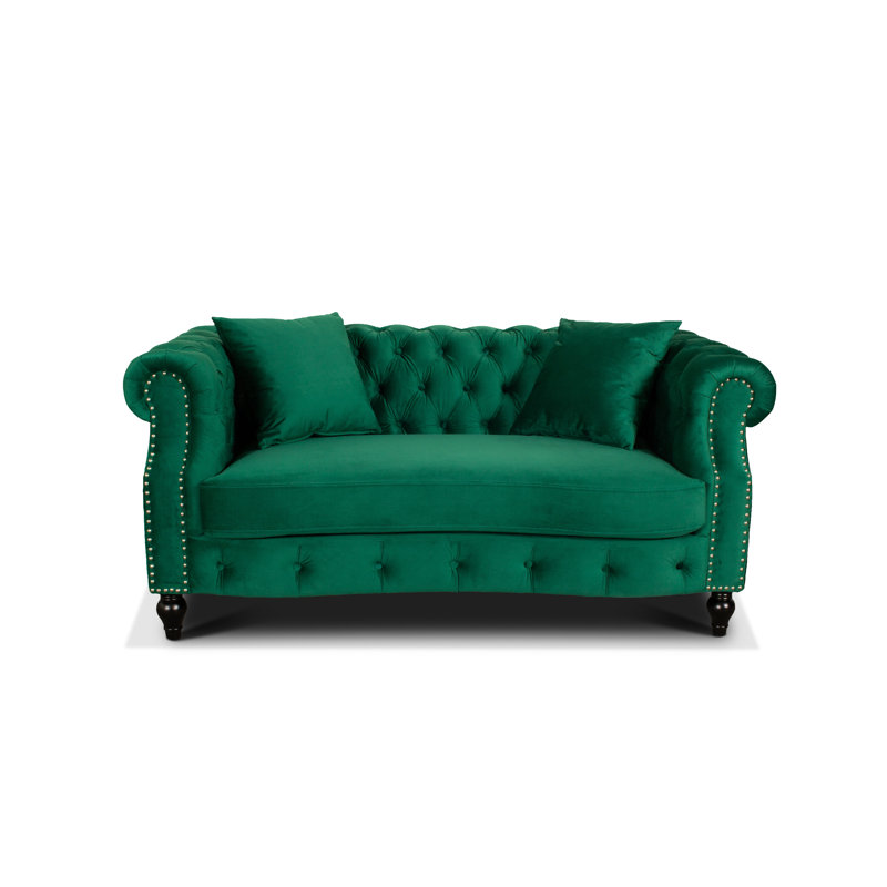 Mocanaqua 2 Seater Velvet Sofa, Green
