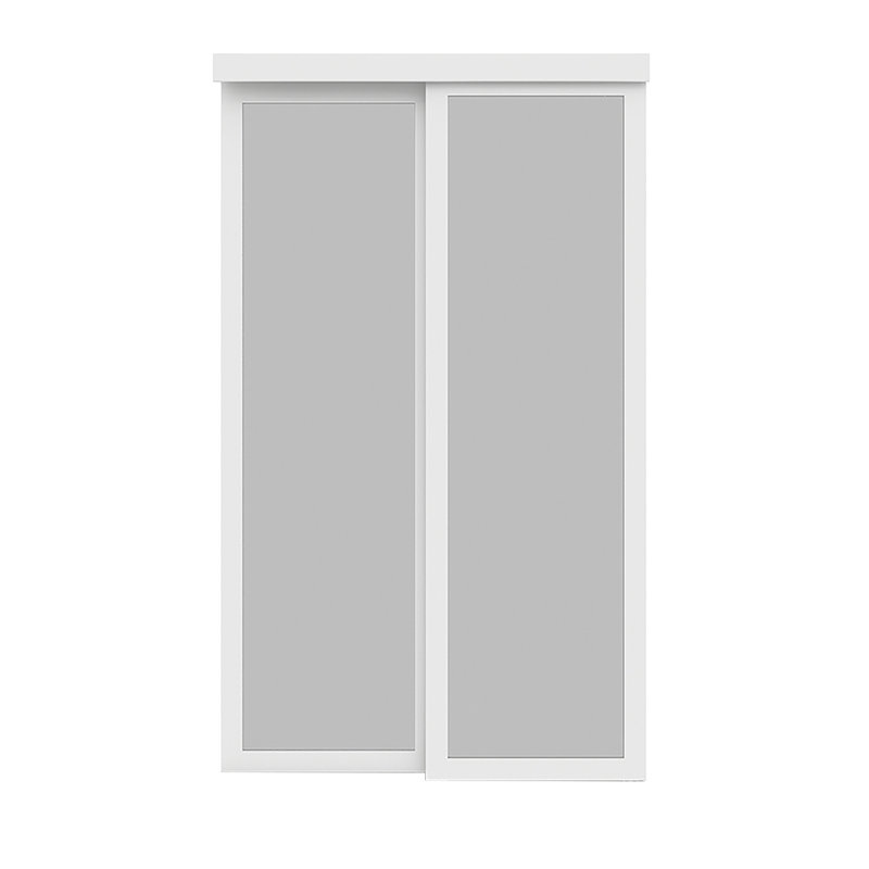 Porte coulissante 60 po x 80-1 / 2 po en MDF VersaStyle, 60 po x 80 po, Blanc