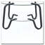 Table basse rétro en verre trempé à structure métallique de style minimaliste rétro, taille 31,5 x 31,5 x 17,7 pouces-131622755