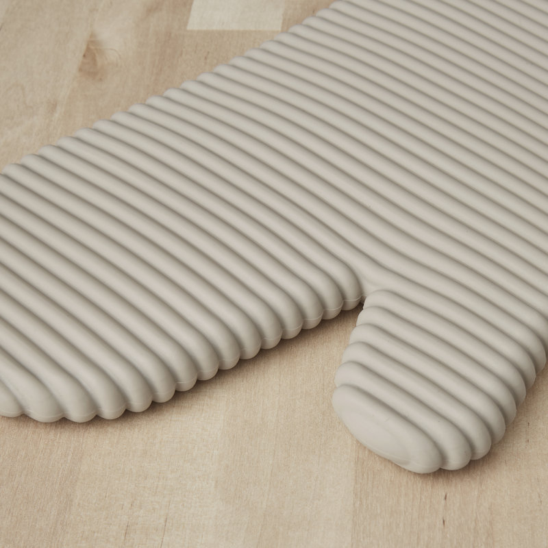 KitchenAid Ribbed Soft Silicone Oven Mitt, Tan