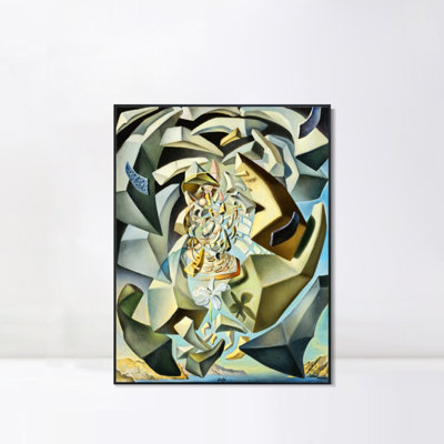 Art mural, impression sur toile encadrée Madone, par Salvador Dali, décorations pour bureau à domicile (cadre en bois de couleur mince, 18 po x 24 po)