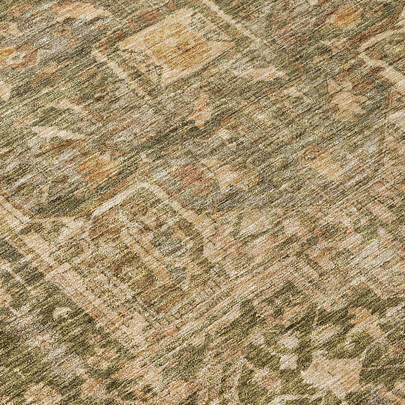 Machine Washable Indoor/Outdoor Claudian ACN1240 Fern Rug, Rectangle 3' x 5'