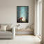 «Red Fox in Teal Misty Birch Trees with Orange Leaves», art mural sur toile-133559709