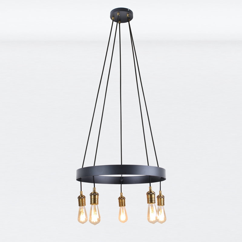 Graceville 5 - Light Black Cluster Pendant