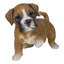 Statue de jeu boxer chiot