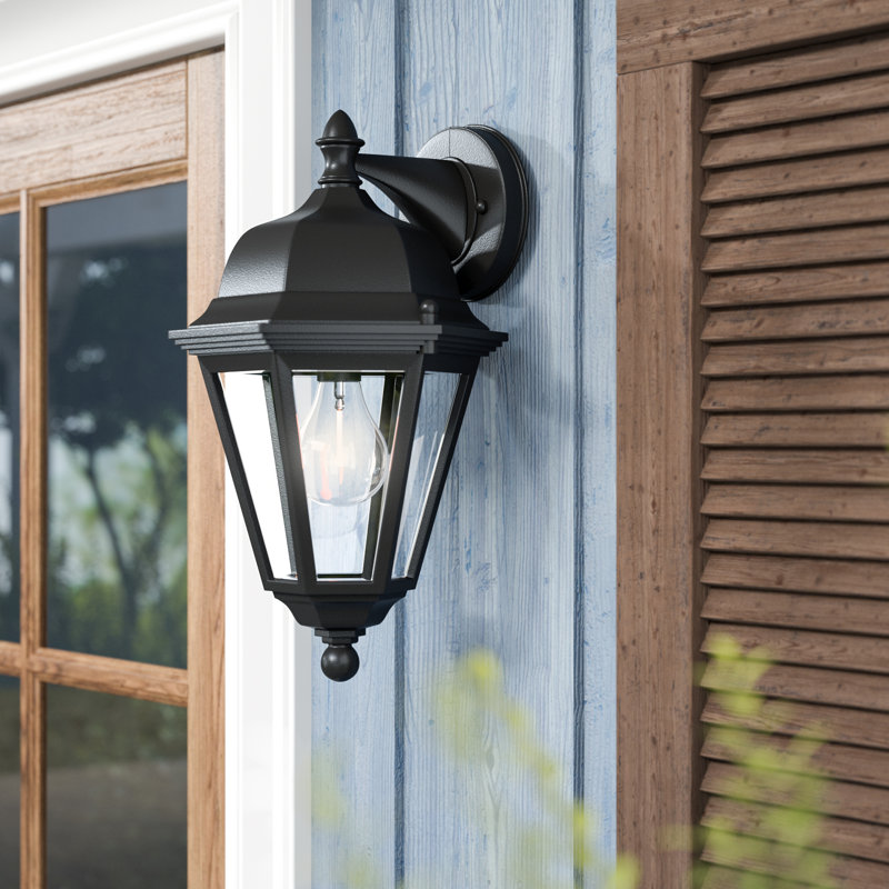 Lanterne murale d'extérieur 15 "H, Noir