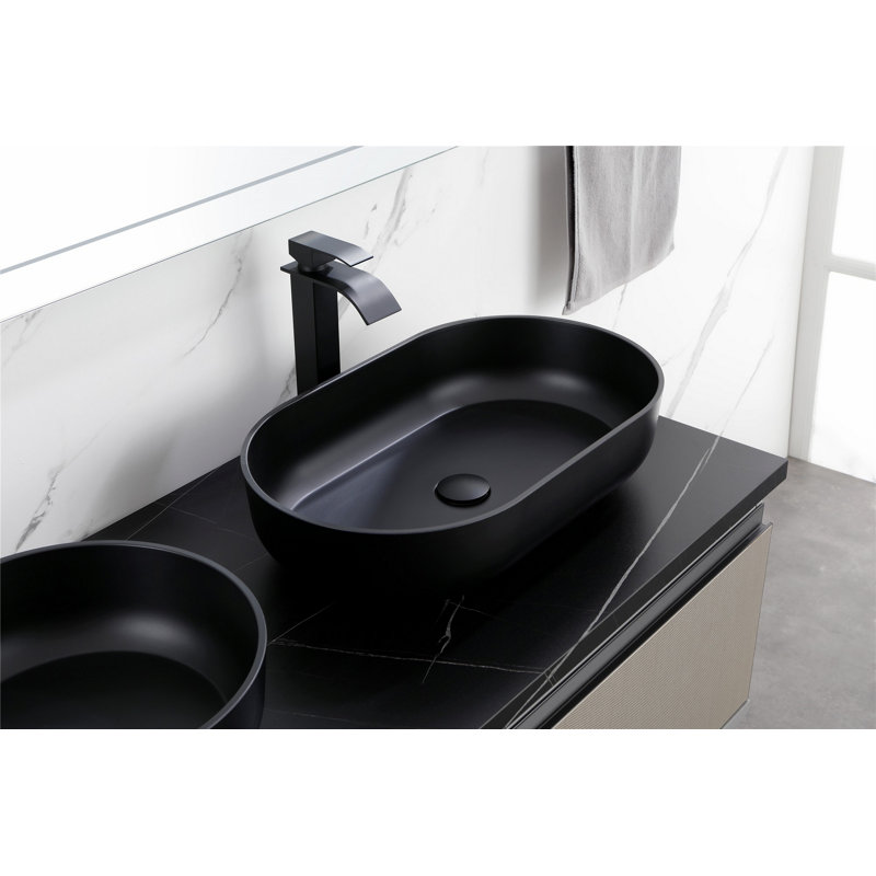 Lavabo vasque moderne, Noir mat