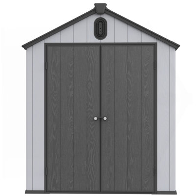 6*8Ft Resin Plastic Storage Shed For Backyard Garden Big Spire Tool Storage