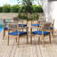 Acacia Wood Outdoor Dining Chairs-1391643056