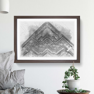 The Reichstag Building Germany in Abstract - Picture Frame Graphic Art Print