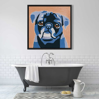 Flash the pug - Framed Canvas for Bedroom Animal Decor