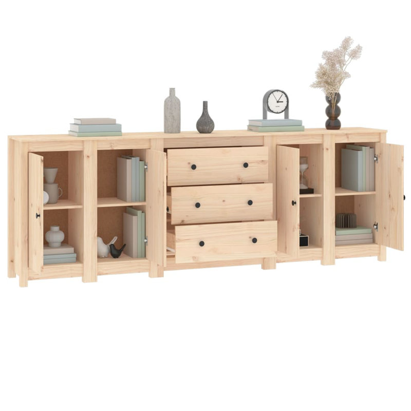 Stephens 230cm Solid Wood Sideboard, Brown
