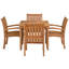 Ensemble bistro en teck avec table carrée et fauteuils Abacho-108531476