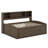 Full Size Wood Daybed with 2 Bedside Cabinets, Upper Shelves and 4 Drawers-96158819
