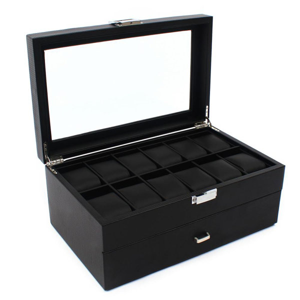 SYGA Faux Leather Finish 3 Slot Cavity Wrist Watch Storage Box Display –  sygaindia