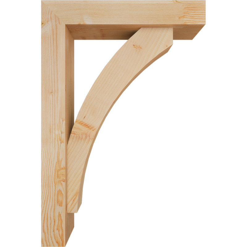 Thorton Block Bracket with Offset Brace, 36 x 24, 5 1/2"W Douglas Fir (Smooth)
