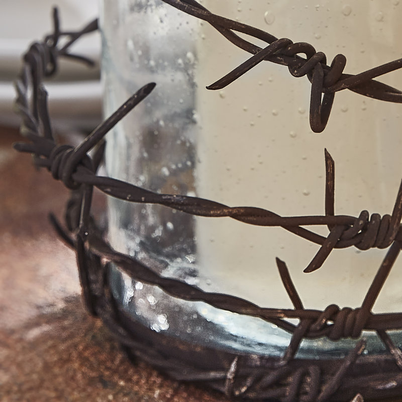 5.75'' H Iron And Glass Tabletop Pillar