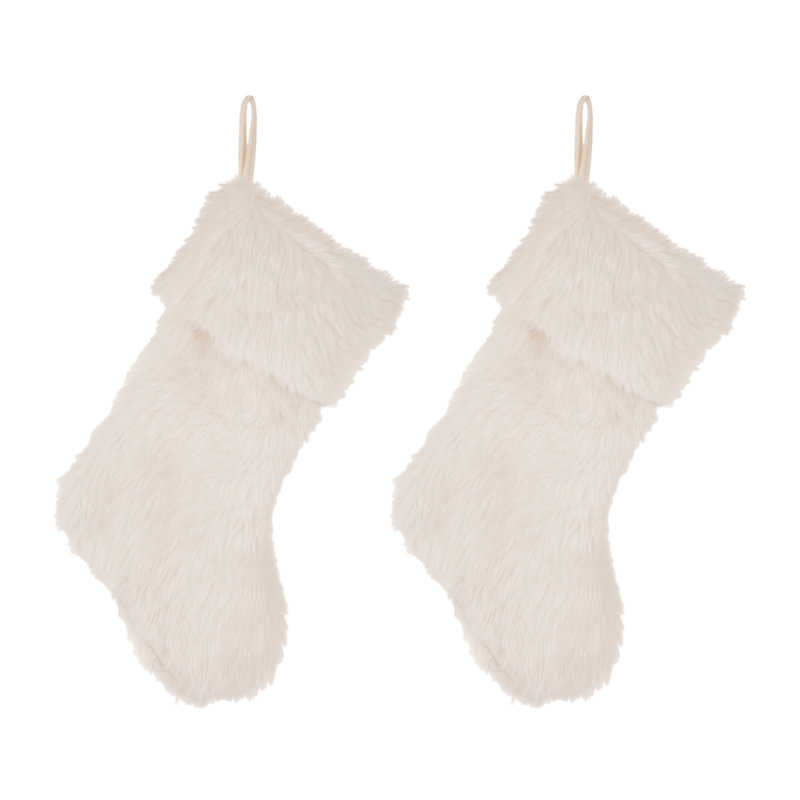 Chaussette de Noël blanche