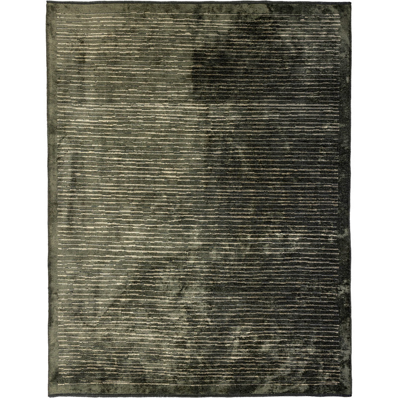 Abstract Flatweave Brown/Gray Area Rug, Rectangle 7'10" x 11'2"