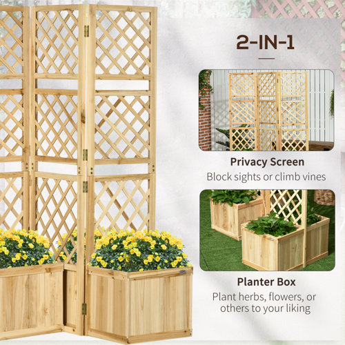 Outsunny Freestanding Outdoor Privacy Screen | Wayfair