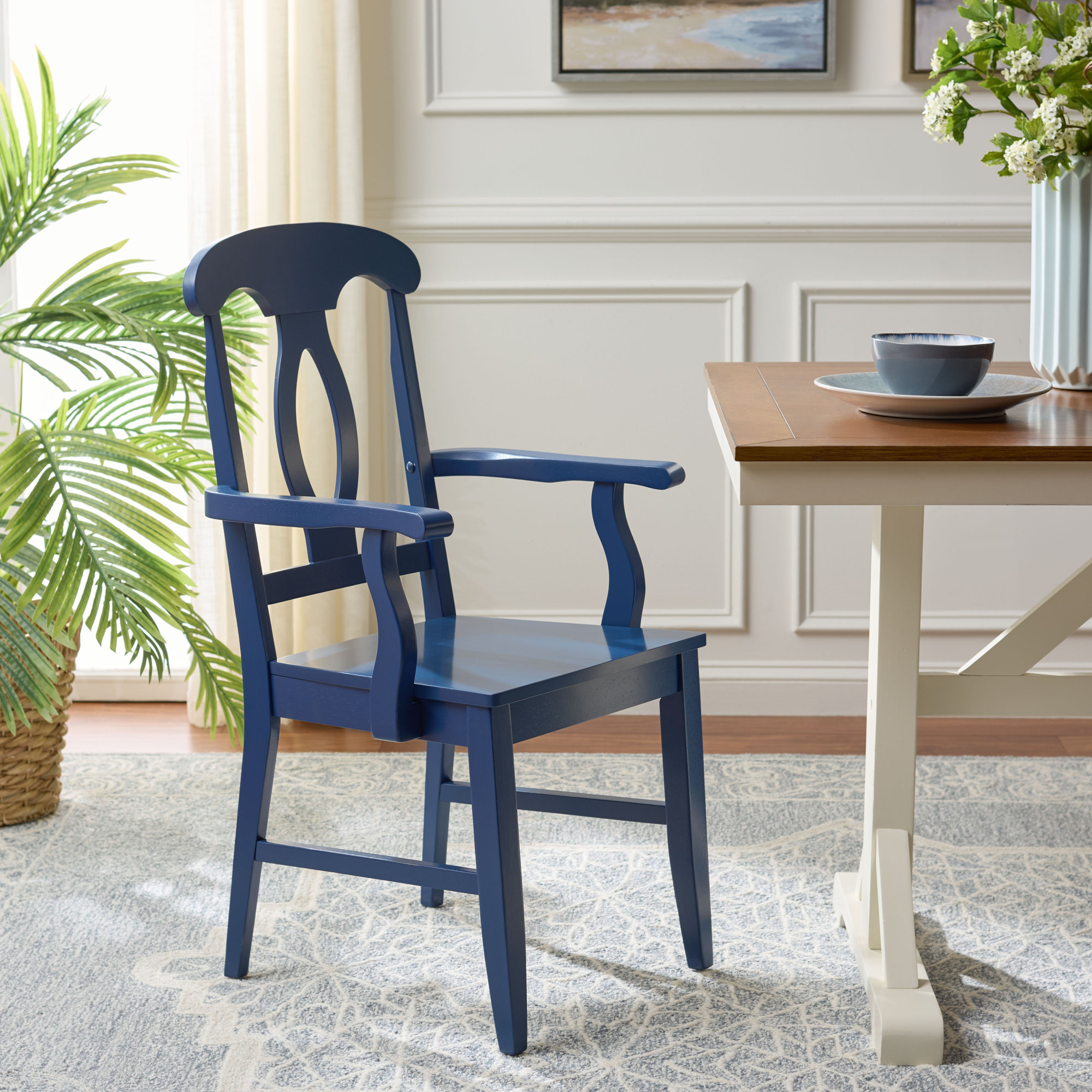 Ottie Arm Chair, Dark Blue
