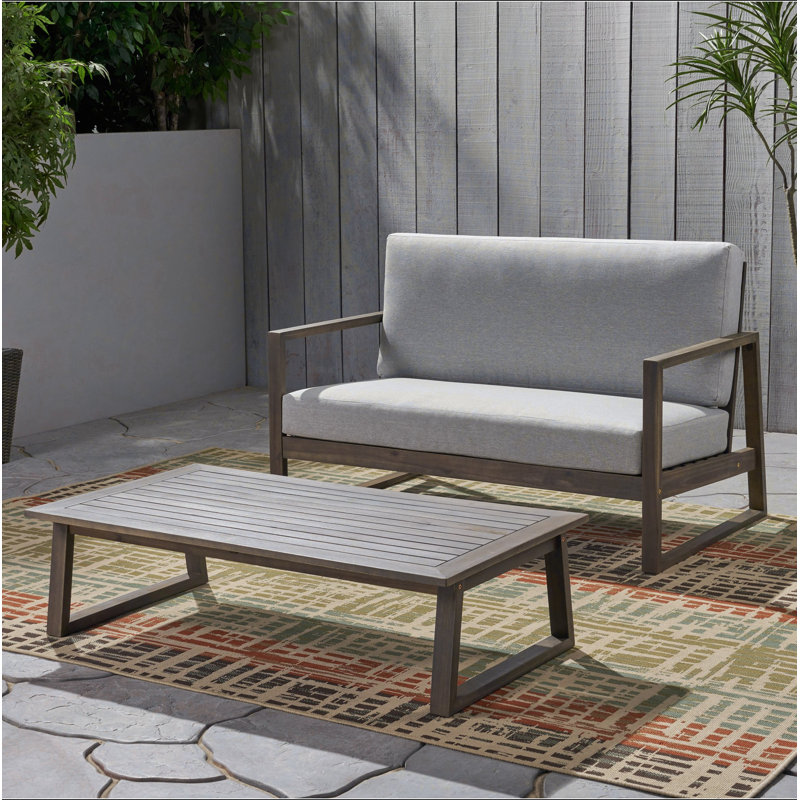 BELGIAN LOVESEAT & COFFEE TABLE