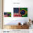 Cracked USA Brazil Flag