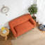 Causeuse 2 places avec accoudoirs, petit canapé pour causeuse avec coussin rembourré pour le salon, la chambre à coucher-1611277339