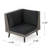 SOFA SET CORNER+TABLE - BROWN