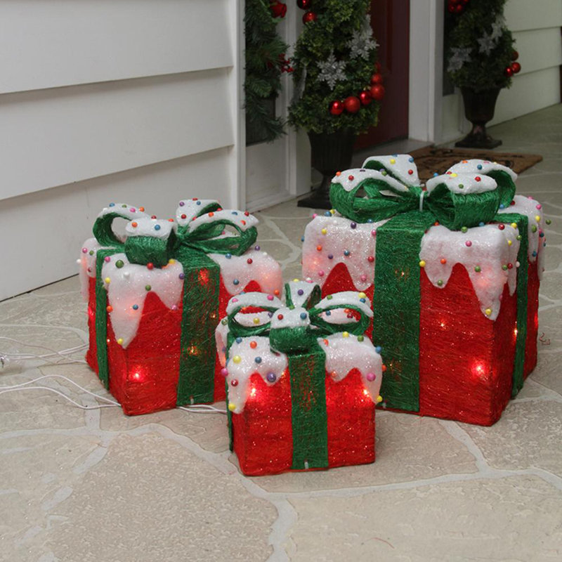 Ensemble de 3 boîtes-cadeaux décoratives de Noël