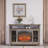 23 Inch Electric Fireplace Insert Heater With Log Set & Realistic Flame, Overheating Protection Without Control