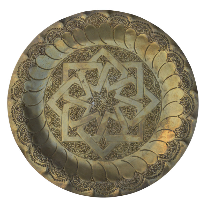 Round Geometric Decorative Tray