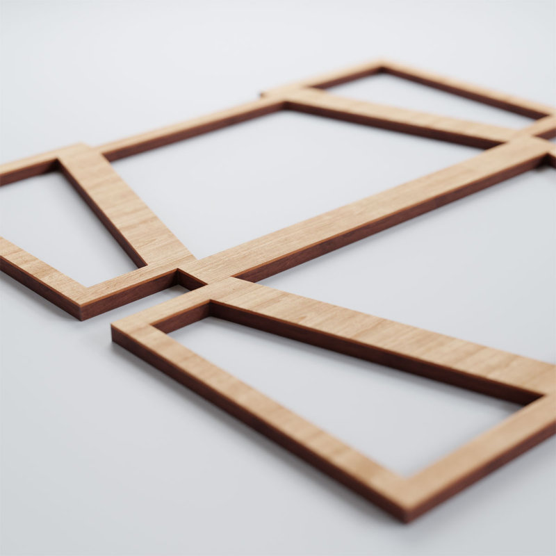 Panneaux muraux en bois Greeley, Aulne, H 11 3/8 po x l 11 3/8 po x P 3/8 po