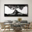 Nature, paysage monochrome, reflet de la montagne, nature abstraite, impression sur toile-98042310-111566019