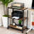 Mind Reader Multipurpose Rolling Cart with 3 Tiers, Mobile Office Storage Organizer, Metal, MDF, Brown