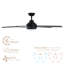 Ventilateur de plafond à 5 pales 52 pouces Airvana Collection 2700K-6000K-1122315066