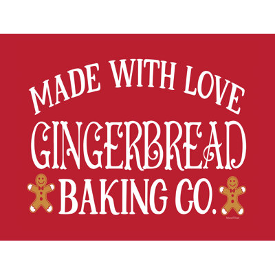 «Gingerbread Bake Co.» sur toile par impression à lettres et doublée