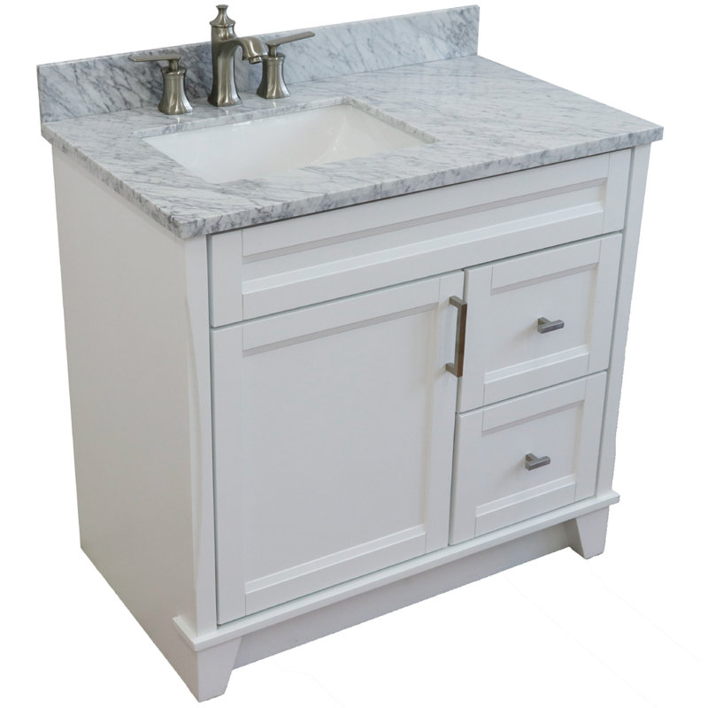 Ensemble de meuble-lavabo simple 37 po Phina, Blanc