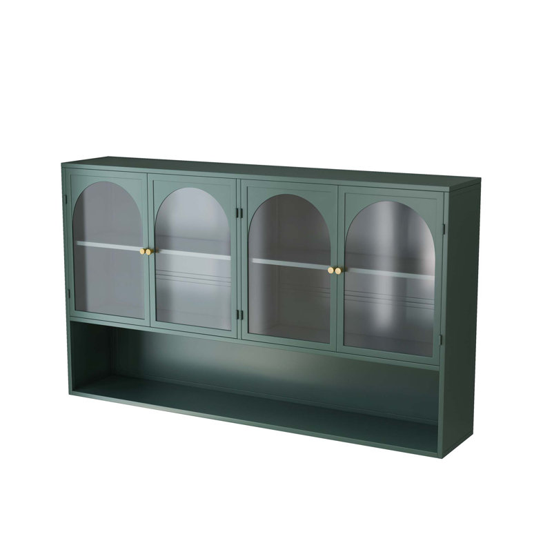 Rangement mural 47,25 po à quatre portes, armoire murale en verre