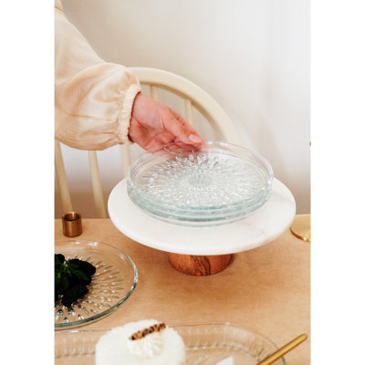 Elegant 6-Piece Dessert Plate Set, 7.5-Inch Transparent Glass | 100% Dishwasher-Safe | Perfect for Serving Cakes, Pies, and Desserts | Stylish and Functional Tableware for Any Occasion