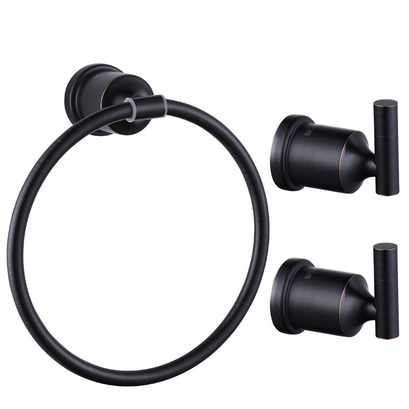 3 - Piece Bathroom Hardware Set, Oil Rubber Bronze