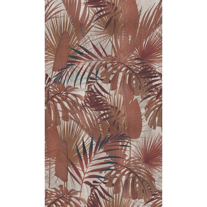 Papier peint floral Rousey, Brun / beige / cuivre
