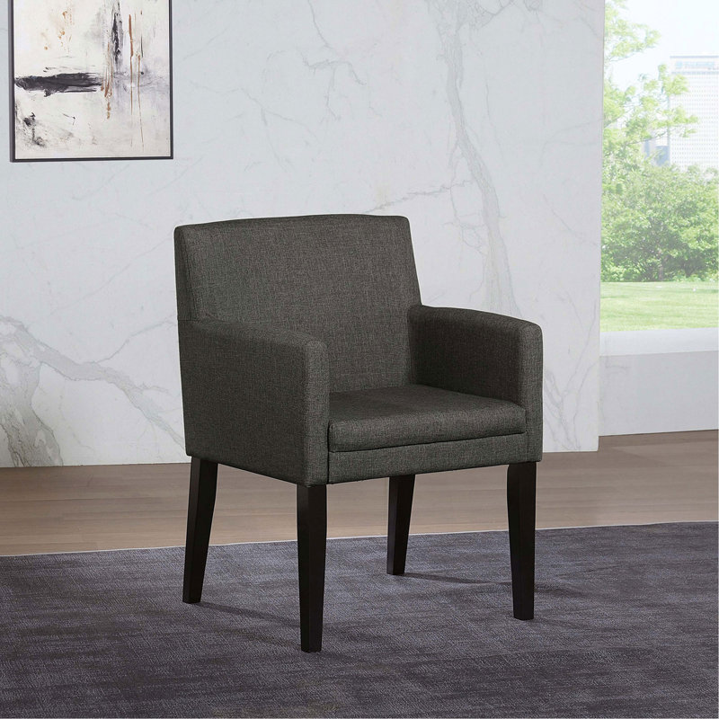 Chaise de salle à manger rembourrée Yorkshire Grey (ensemble de 2)